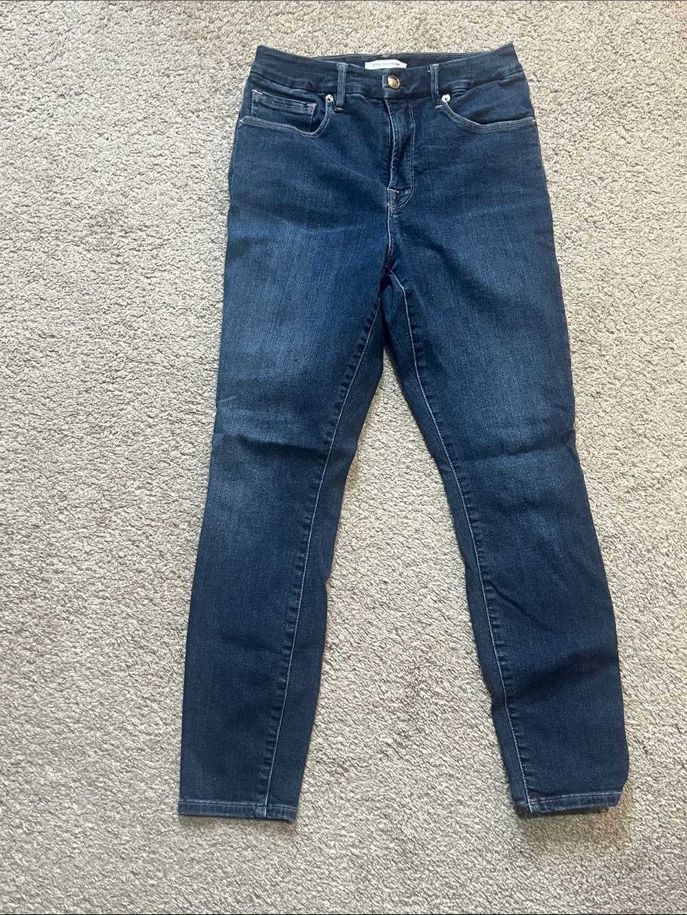 Good American Women's Dark Blue Stretch Jeans